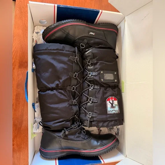 Pajar Grip Black and Red Snow Boots like new - Picture 1 of 9